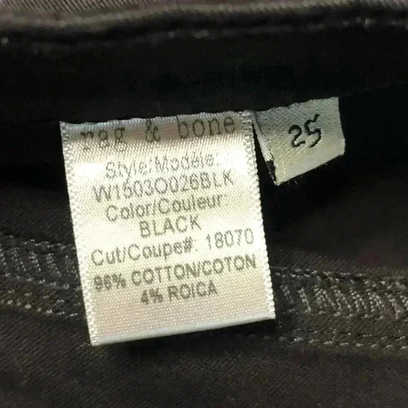 Rag & Bone Skinny Black Jeans - Picture 8 of 10
